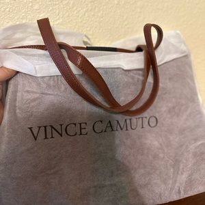 Vince Camuto brown leather with black accent